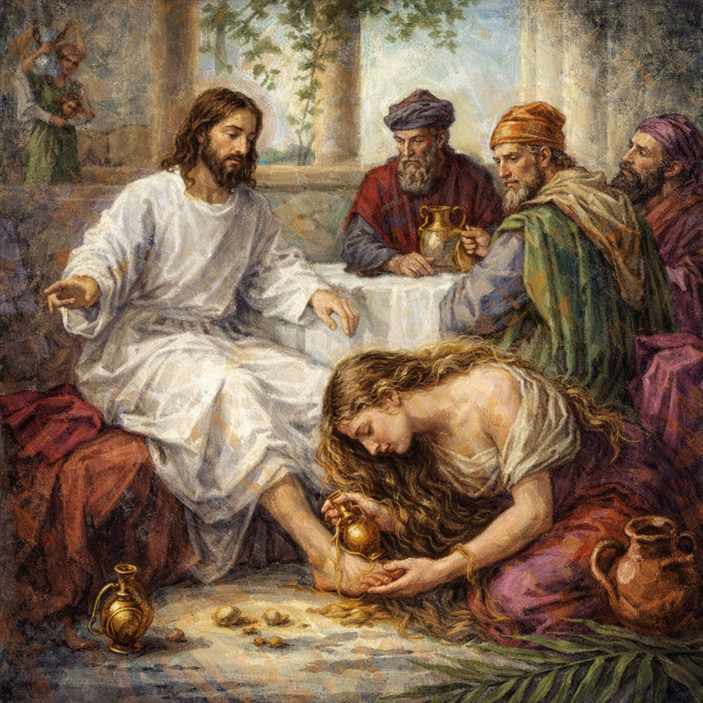 Lunedì Santo-Maria unge i piedi di Gesù