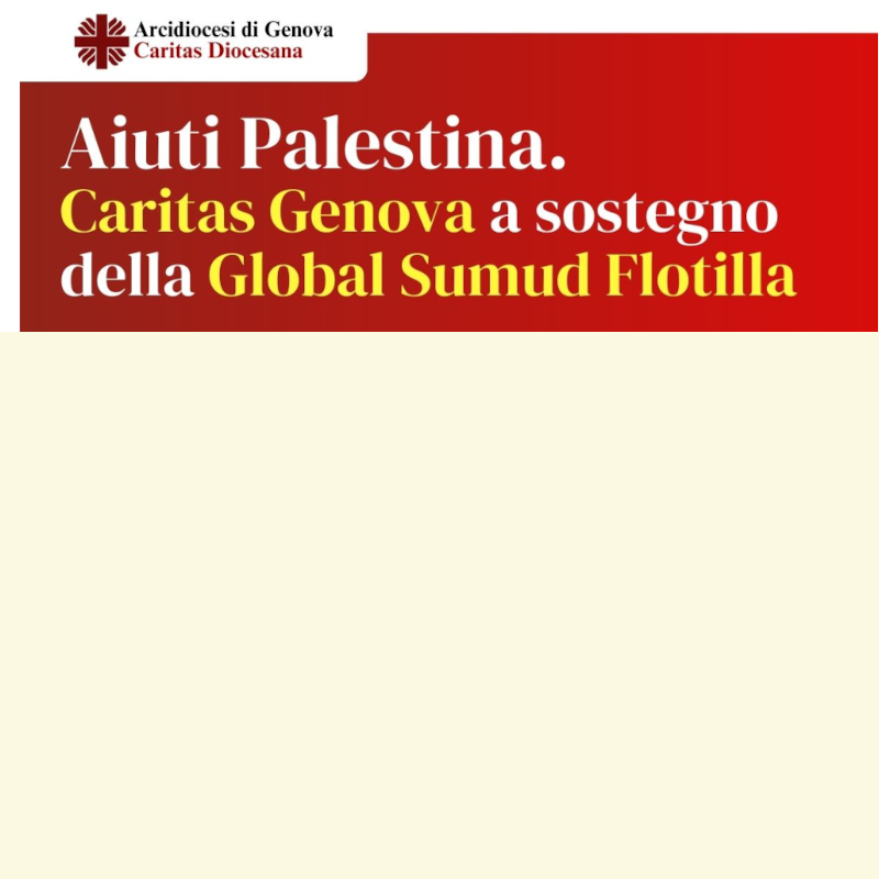 La Chiesa di Genova vicina a Gaza e alla Global Sumud Flotilla