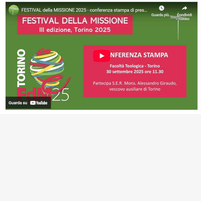 Festival della Missione | Conferenza stampa del 30 settembre