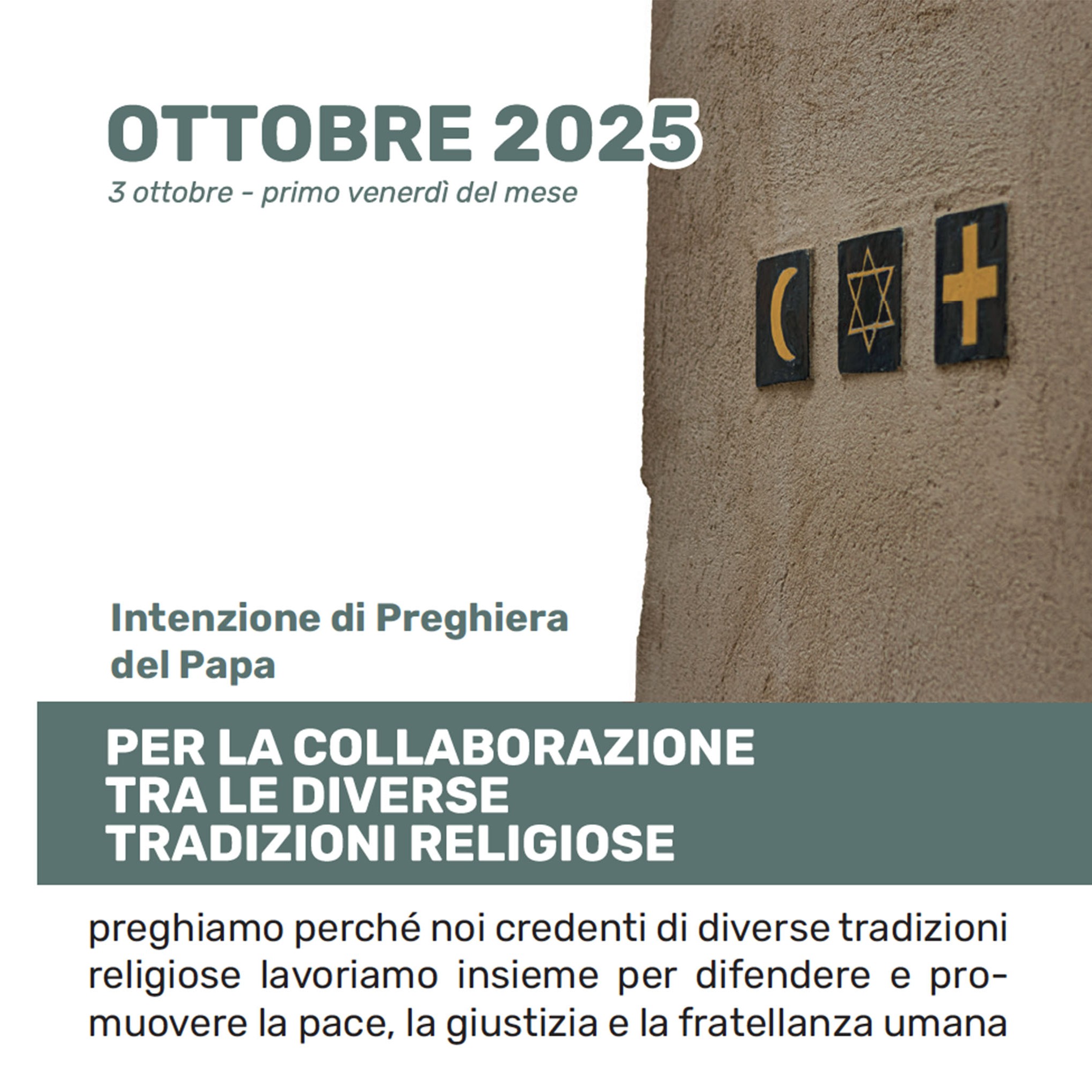 Intenzione di Preghiera del Papa per il mese di Ottobre 2025