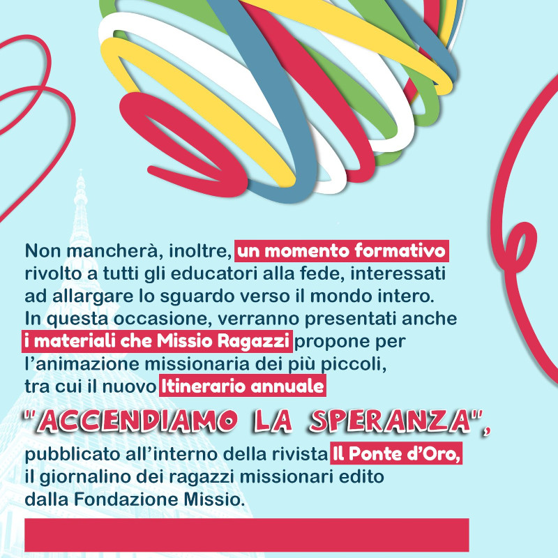 Festival della Missione | Gli appuntamenti per i bambini e i ragazzi missionari