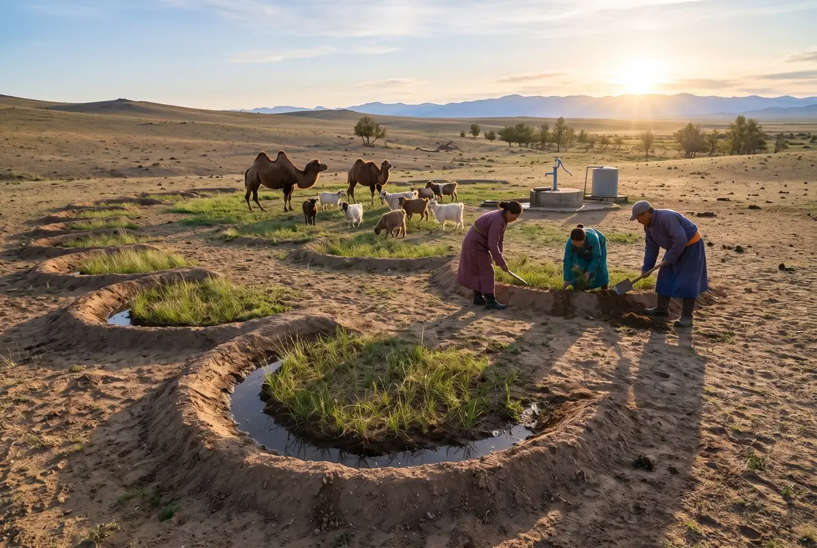 La sequía de las estepas de Mongolia
