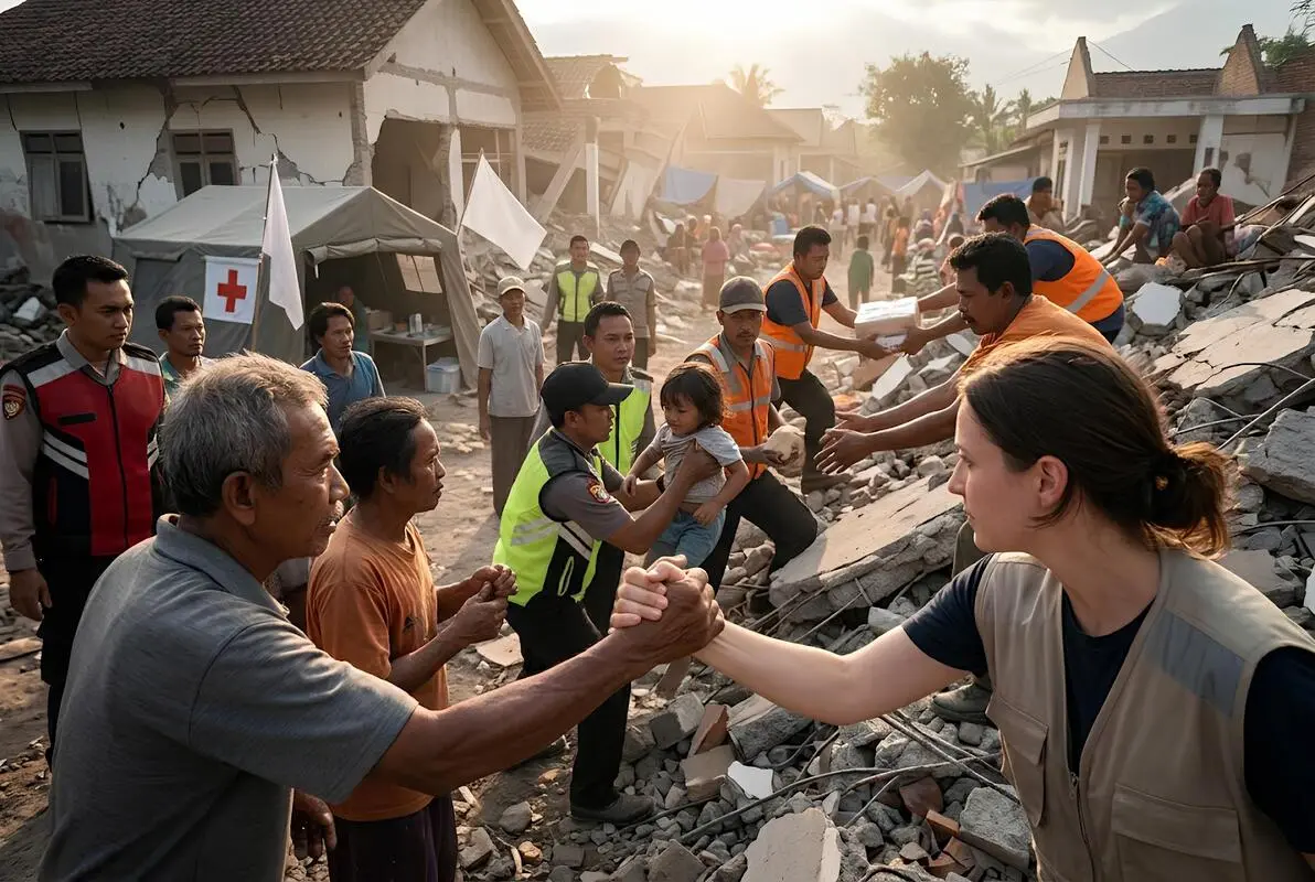 Solidaridad en Indonesia tras el terremoto